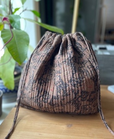Dagmar, stor veske fra Sissel Edelbo - beige og rosa