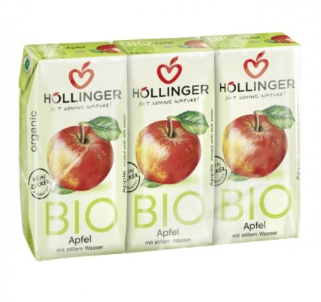 Eplejuice, økologisk fra Höllinger Juice, 3 x 200 ml