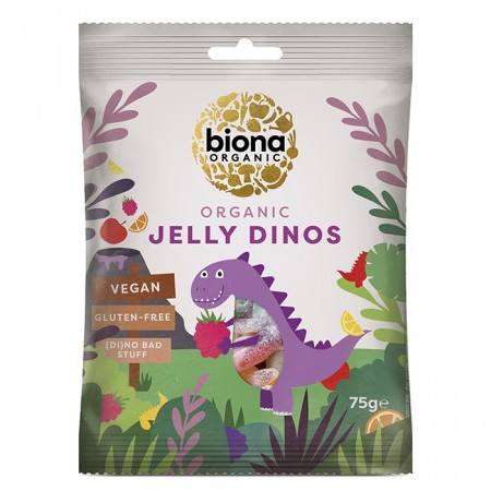 JELLY DINOS,  ØKOLOGISK GODTERI fra Biona, 75g