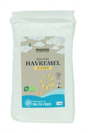 Havremel, glutenfri, 1,4 kg, økologisk fra Manna