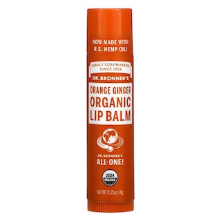 Dr Bronner orange ginger lip balm