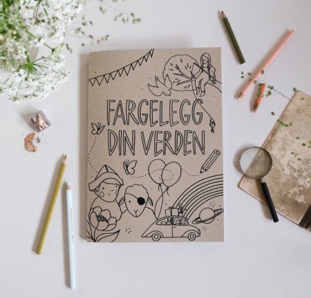 ´Fargelegg din verden´, stor fargeleggingsbok fra Spring Verksted