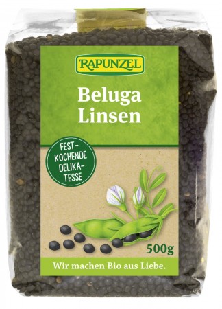 Belugalinser, svarte, 500 g, Rapunzel