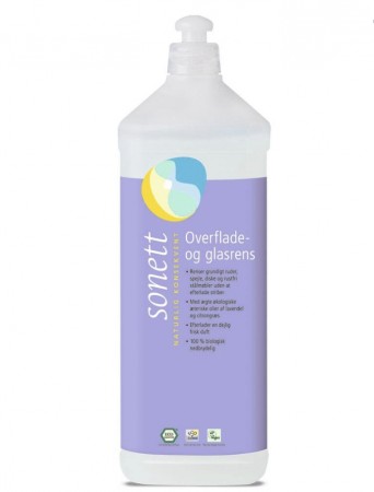 Overflate- og vindusvask, refill, 1 l, økologisk, Sonett