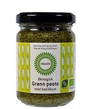Helios Grønn Pesto, 130g, økologisk