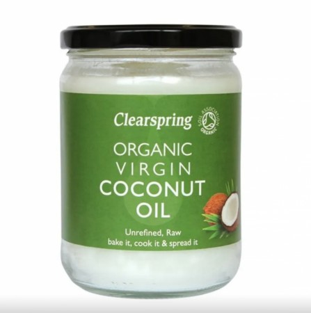 Kaldpresset kokosolje fra Clearspring, økologisk, 400g