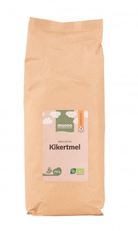 Kikertmel, glutenfri, 750g, økologisk, fra Manna