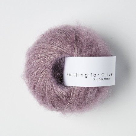 Soft silk mohair "artiskoklilla", knitting for olive