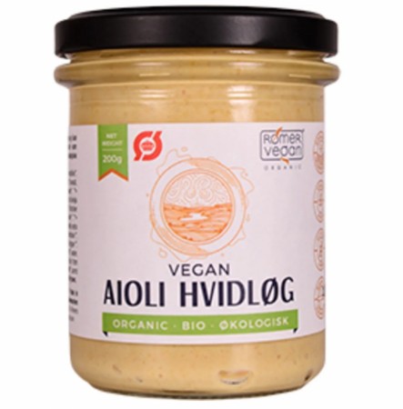 Aioli, hvitløk, 200g, økologisk, Rømer Vegan