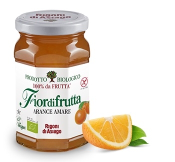 Appelsinmarmelade, uten tilsatt sukker, økologisk fra Rigoni di Asiago, 260g
