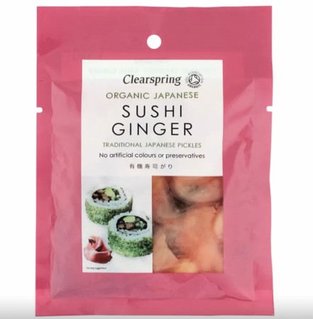 Clearspring syltet sushi ingefær, 50g, økologisk (d: 1.9.23)