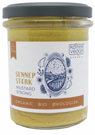 Økologisk sennep sterk 200g, økologisk fra Rømer Vegan (BF: 09.05.24)