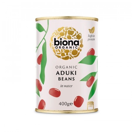 Adzuki beans, økologisk og hermetisk fra Biona,  400 g