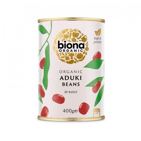 Adzuki beans, økologisk og hermetisk fra Biona, 400 g - midlertidig utsolgt