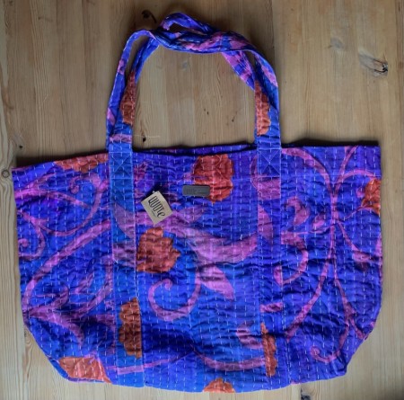 Strandbag/ stort nett 100% bomullssari, no. 10