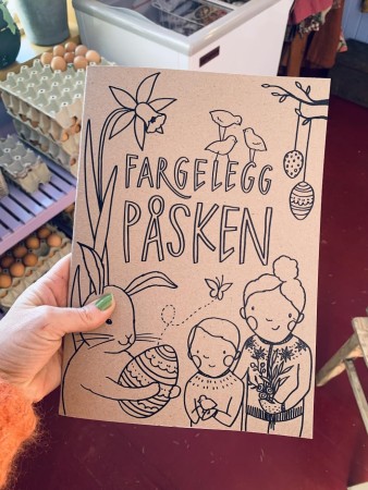 'Fargelegg påsken' - stor fargeleggingsbok fra Spring Verksted 