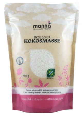 Kokosmasse 250 g, økologisk, Manna