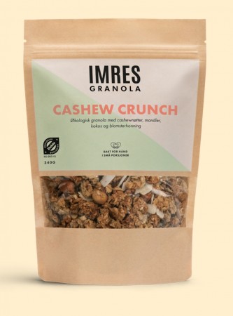 Cashew crunch fra Imres Granola, økologisk 
