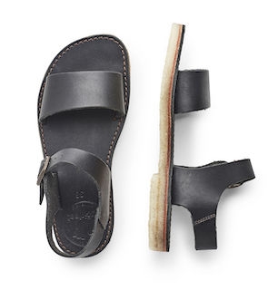 Løkken (black), sort skinnsandal fra Duckfeet (str 35-39)