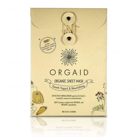 ORGAID Greek Yogurt & Nourishing Organic Sheet Mask Box(4 stk.)