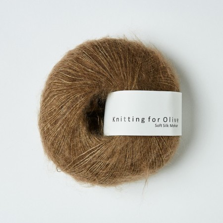 Soft silk mohair - Nøddebrun