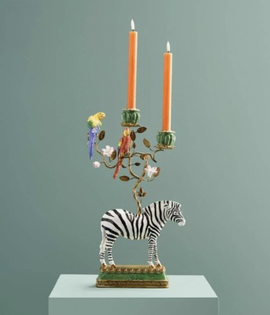 Sebralysestake, polyresin/metall, 27 × 9 × 45 cm