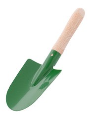 Grønn sandspade i metall