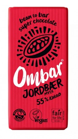 Ombar probiotic strawberry mylk, 35g, vegansk (Best før: 20.01.23)