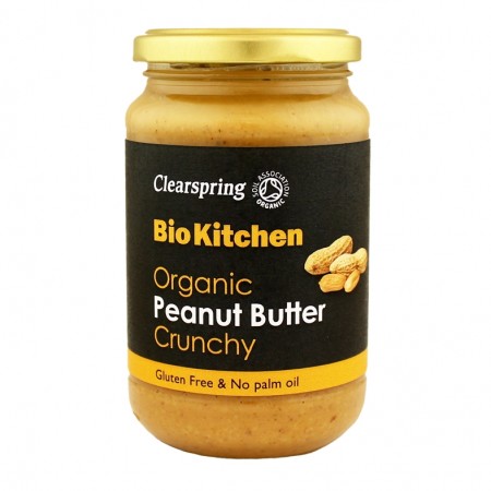 Crunchy peanøttsmør fra Clearspring, 350g, økologisk