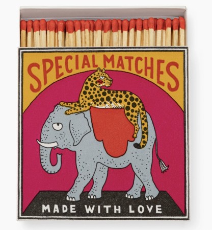 Archivist Fyrstikk Eske - Elephant and Cheetah