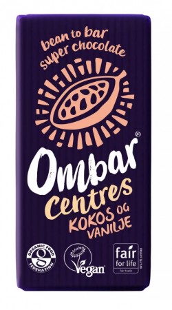 Ombar sjokolade kokos & vaniljefyll, 35g, vegansk