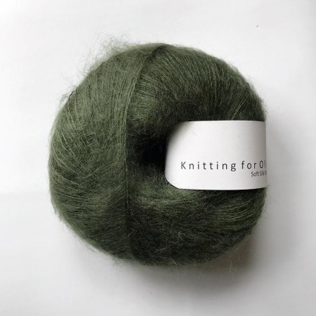 Soft silk mohair - Flaskegrøn, knitting for olive