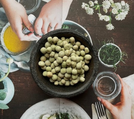 Grønne erter, tørket og økologiske, 500g , løsvekt