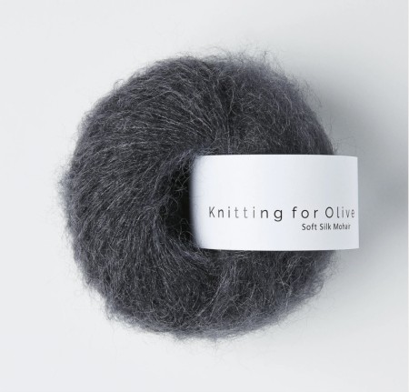 Soft silk mohair - slategrey, knitting for olive