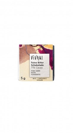 Mørk sjokolade, naps, 5 g, økologisk, Vivani