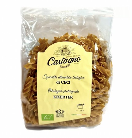 Pastaskruer av kikerter økologisk, 250g, Castagno