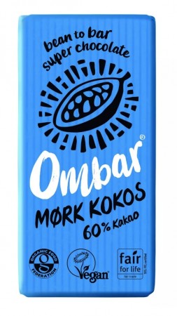 Ombar probiotic coconut 60%, 35 g, vegansk