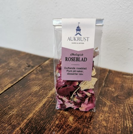 Roseblader tørket, økologisk fra Aukrust, 6g