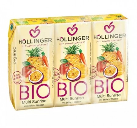 Multi fruktjuice, økologisk fra Höllinger Juice, 3 x 200ml
