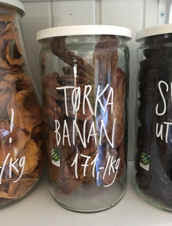 Tørka banan, økologisk 250g