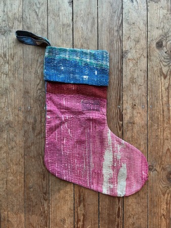 Kantha julestrømpe nr. 4 fra Sissel Edelbo