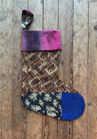 Kantha julestrømpe nr. 5 fra Sissel Edelbo