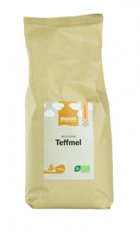 Teffmel, glutenfri, 750g, økologisk fra Manna