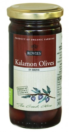 Oliven Kalamata, 220 g, økologisk, Rovies