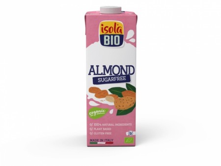 Mandeldrikk, usøtet, glutenfri, 1 l, økologisk, Isola Bio