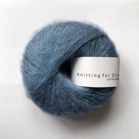 Soft silk mohair - Dueblå
