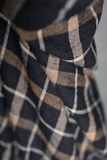PHOEBE CHECK - ECO-SERTIFISERT LIN FRA MERCHANT AND MILLS, selges pr 0,5m
