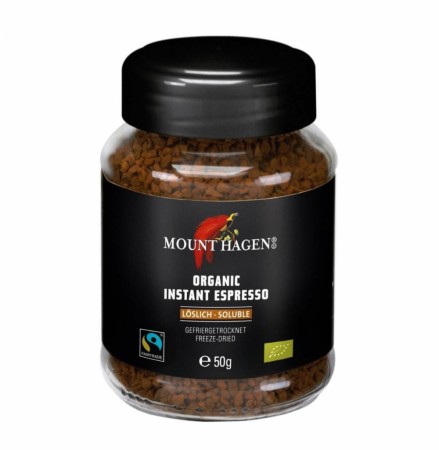 Instant espresso, økologiske fra Mount Hagen, 50g