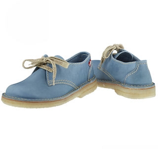 Jylland (Jeans), lyseblå snøresko fra Duckfeet (kun 1 par i hver størrelse str 36 og 37)