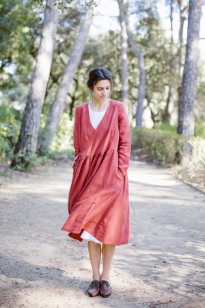 Wrap Dress, Saffron. størrelse XXL